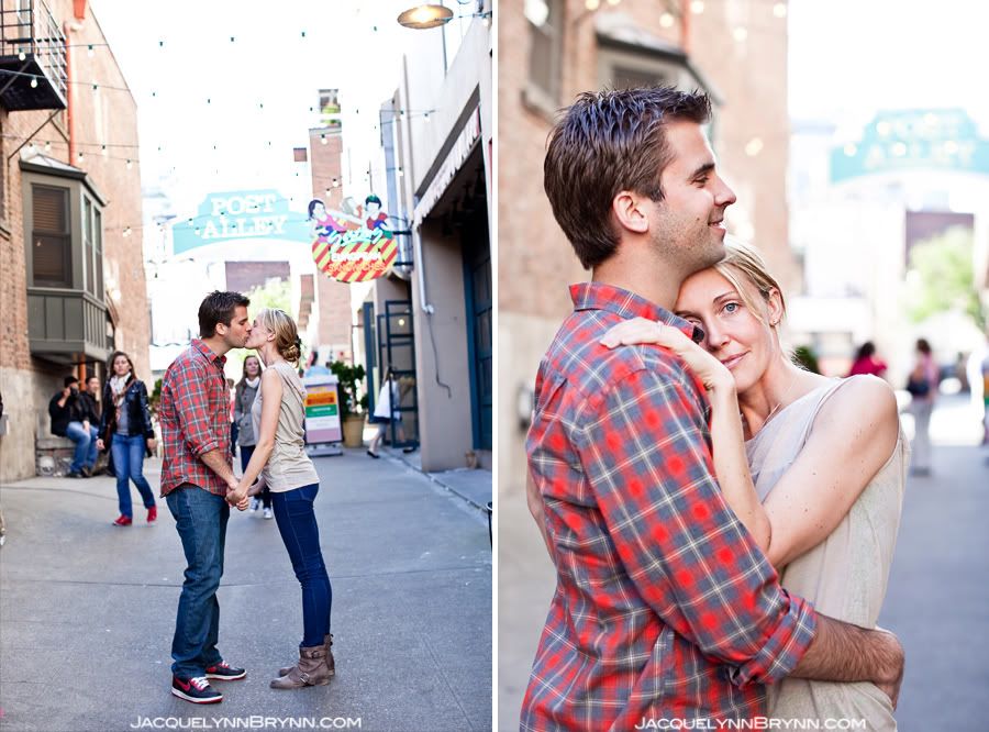 Post Ally Engagement Session, Post Ally Engagement Session, Pike's Place, Seattle, Jacquelynn Brynn Photography