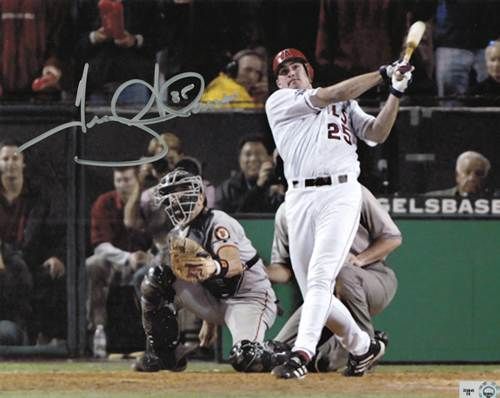 Troy Glaus Autographed 8x10 Hitting WS HR