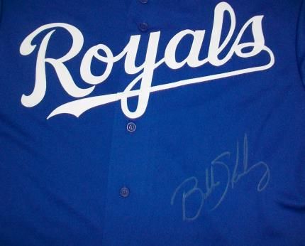 Bubba Starling Autographed Blue Replica Jersey (Royals)