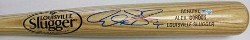 Alex Gordon Autographed Blonde Louisville Slugger Bat