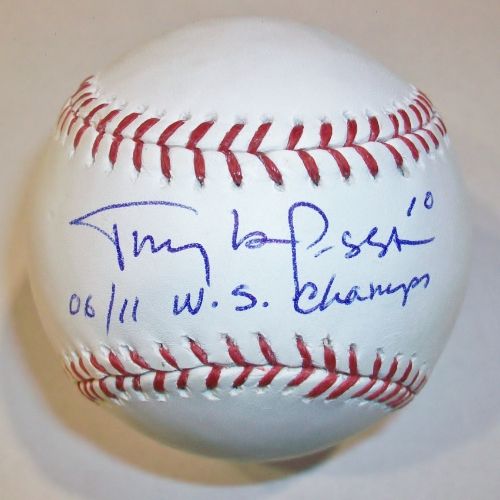 Tony LaRussa "06/11 WS Champs" Autographed MLB Baseball