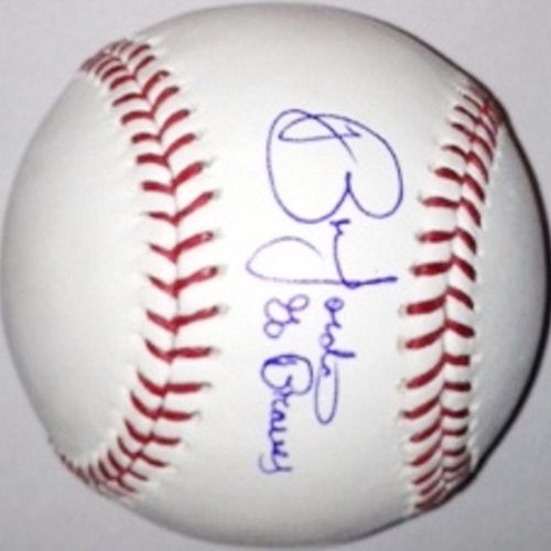  Brian Jordan "Go Braves" Autographed Baseball