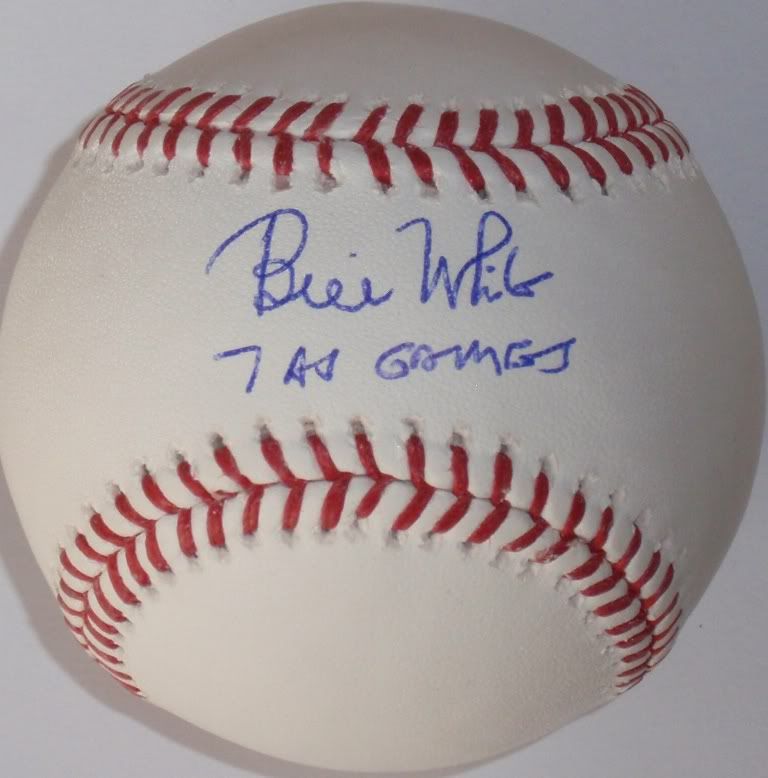  Bill White "7 AS Games" Baseball