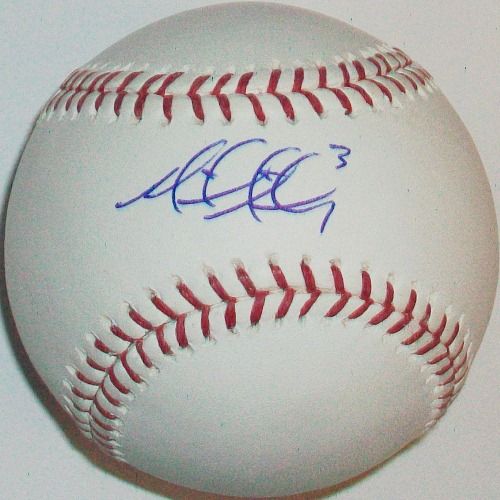 Mike Aviles Autographed Baseball