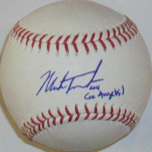  Mark Trumbo "Go Angels" Autographed Baseball