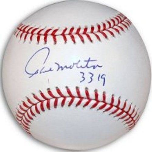  Paul Molitor Autographed "3,319 Hits" Baseball
