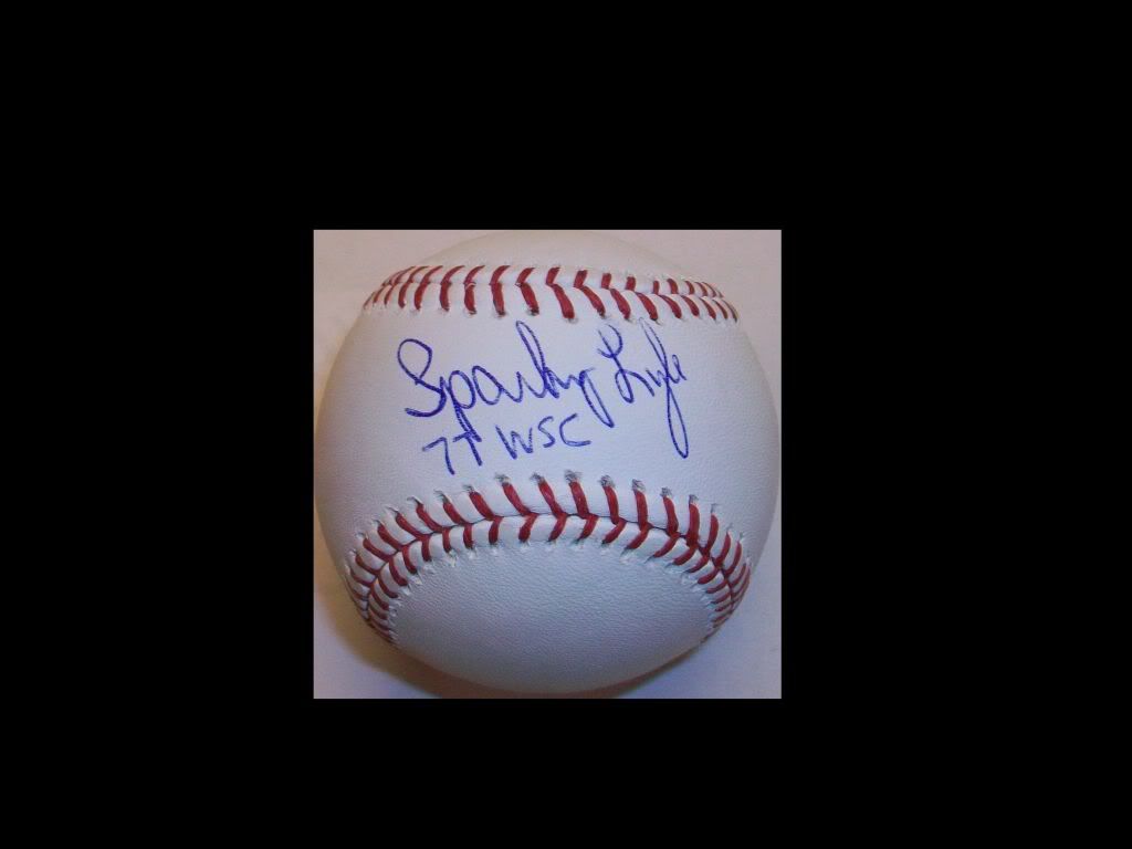  Sparky Lyle "77 WSC" Baseball