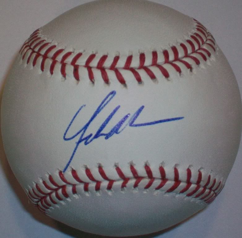 Yonder Alonso Autographed Baseball