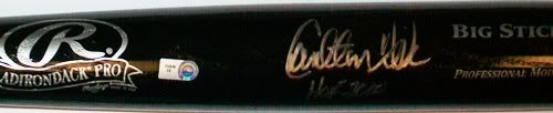  Carlton Fisk "HOF 2000" Autographed Black Bat