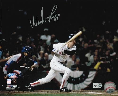  Wade Boggs Autographed 8x10 (Red Sox uniform, hitting pose)