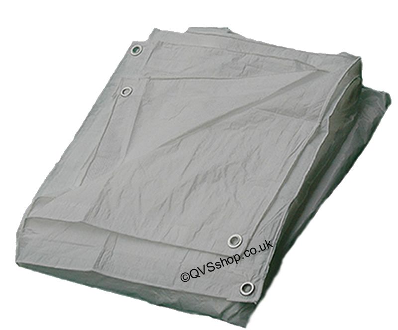 WHITE 5.4M x 7M WATERPROOF TARPAULIN COVER Poly Tarps Plastic Sheet