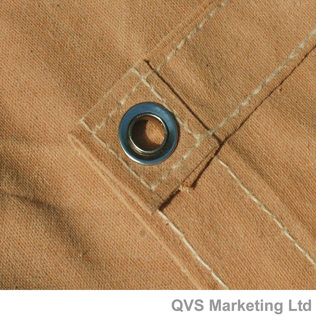 4FT x 6FT HEAVY DUTY TAN CANVAS TARPAULIN Car/Roof/Trailer Tarp with