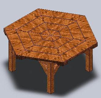 Garden Hexagon Table - DIY Woodworking Plans & Woodworking Projects