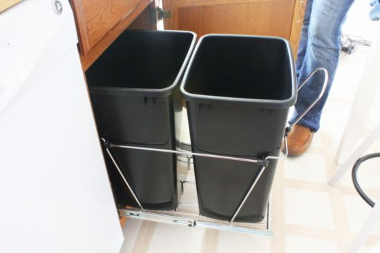 easy DIY trash can cabinet