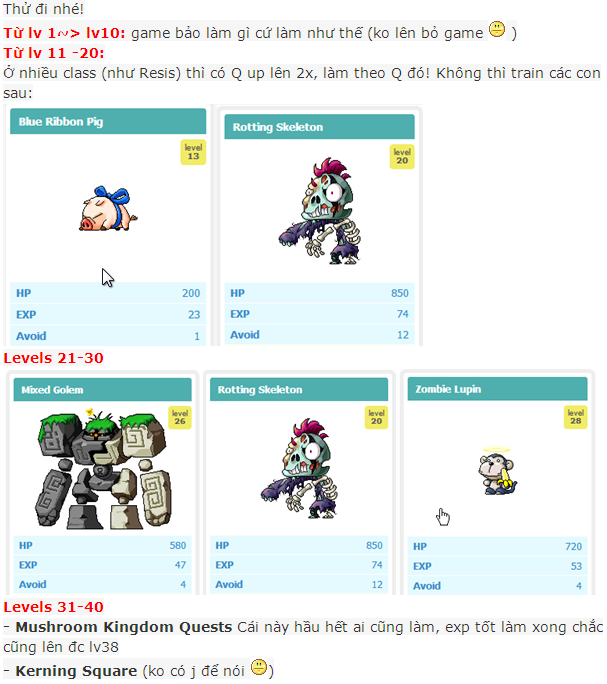 MapleStory Guide: New Training Areas