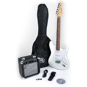 SX RST thee quarter size WT Short Scale Guitar Package with Amp, Carry Bag and Instructional DVD