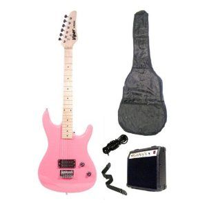 Viper 39 Inch Pink Electric Guitar with 10 Watt Amp Pack Carrying Case, Accessories , Harmonica 