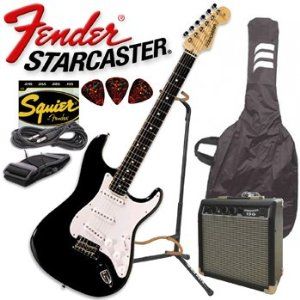 Fender Starcaster EG Black Complete Electric Guitar Pack