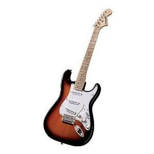 Refurbished Fender Starcaster Strat Sunburst Full Size Electric Guitar Includes Fender Gig Bag, Tremolo, eBook, Complimentary Harmonica