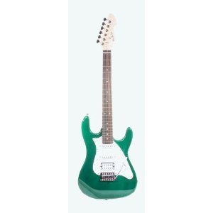 Hurricane by Glen Burton 39 Inch Green Electric Guitar with Free Gigbag, Strap and Cable