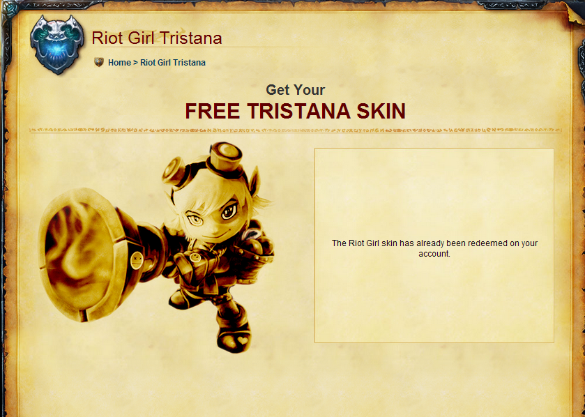 Como conseguir a Tristana + Skin free