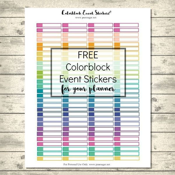  Free Colorblock Event Stickers