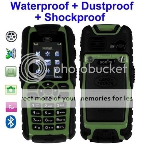 Green Land Rover Unbreakable Sport / Army Mobile Phone  