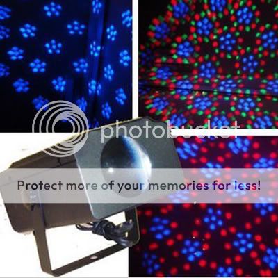 Sound control select RGB LED Moon flowers effect light DJ party Disco 