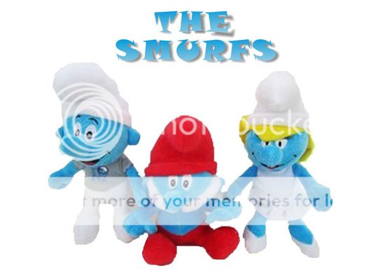 3X The Smurfs 2011 3D movie Plush SOFT FIGURE Doll Toy 11 papa clumsy 